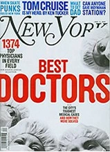 New York Magazine Best Doctors cover featuring medical professionals in white coats
