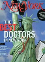 New York Magazine Best Doctors cover featuring Statue of Liberty with stethoscope