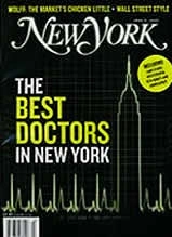 New York Magazine cover featuring Best Doctors in New York with Chrysler Building and heartbeat monitor graphics